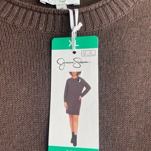 Jessica Simpson Women's Chocolate Brown Crew Neck Sweater